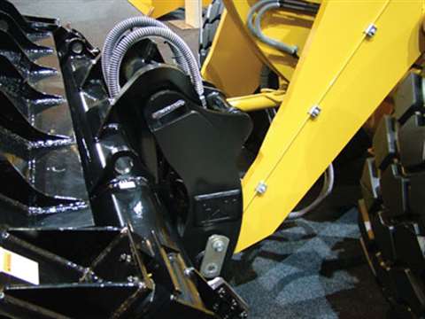 Caterpillar’s new Fusion quick coupler for wheeled loaders promises more flexibility, no loss of buc