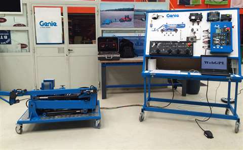 Genie ZX-135/70 articulating boom simulator.