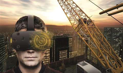 Liebherr luffing jib crane 710 hcl virtual reality 300pi