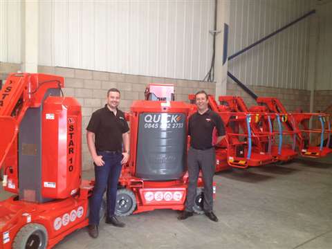 From left: Haulotte UK account manager Ged Kelly; and Quick Reach’s area manager, Ste Whitfield. 