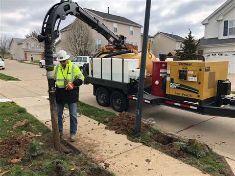 Vac-Tron's new hydraulic boom on LP 873 SDT trailer vac NEW