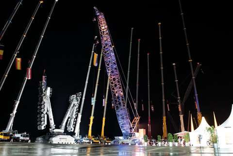 The new Liebherr LR 1500 during the launch at the customer event
