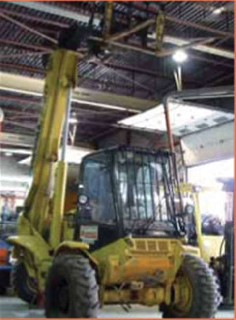 A JCB 520 mini handler is among the many units Simplex carries in its fleet.