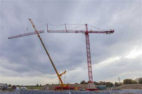 Wiesbauer GmbH &amp; Co has erected a tower crane using its new Terex AC 700 all-terrain crane