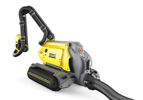 The ERO machine uses hydrodemolition techniques to blast concrete away from any rebar and then separ