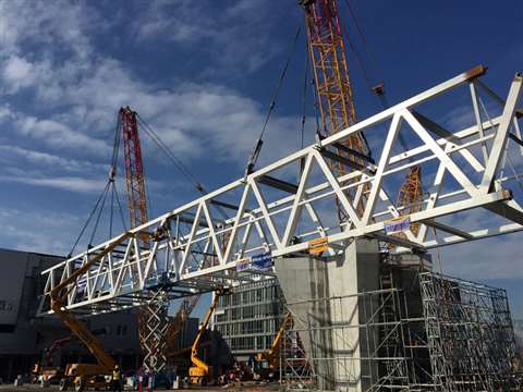 A 400 tonne capacity Terex CC 2400-1, a 500 tonne Terex CC 2500-1 and Genie aerial work platforms in