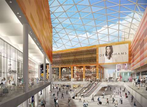 An artists impression of intu's Watford shopping centre expansion
