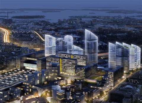 The proposed Pasila Tower Area of Helsinki