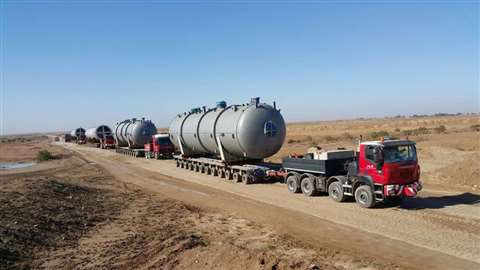 ALE transporting a convoy of heavy and OOG items to Badra oil field