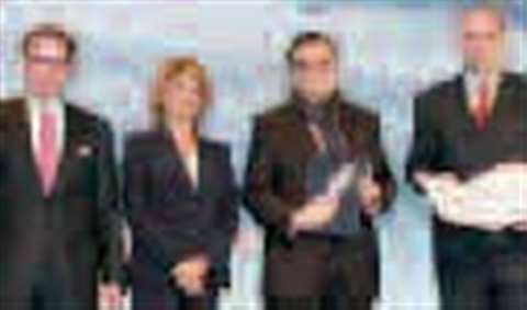 The silver award was presented to Rubble Master CEO Gerald Hanish (right) and Heinrich Kurz of the I