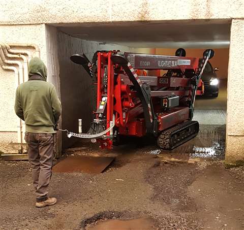 Access through the underground car park