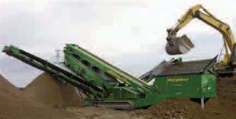 The S190 tracked screen from McCloskey is designed for high volume throughput