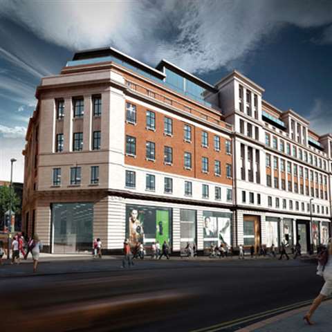 The Broad Gate development in Leeds, UK will become a mixed retail and office complex