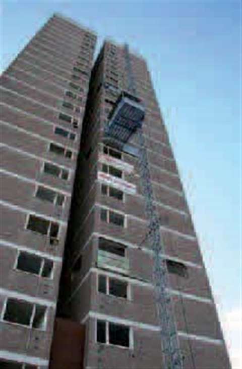 A Maber hoist provided Coleman &amp; Co with an ideal transport solution for steelwork and personnel