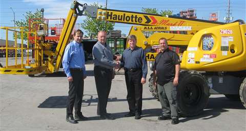Pictured from left to right: Jason Hanna, operations manager All Canada Crane and Aerials; Bob Hanna