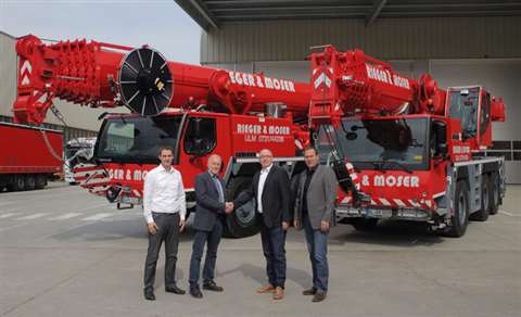 From left to right: Florian Maier (Liebherr-Werk Ehingen), Dieter Moser (Rieger &amp; Moser), Wolfga