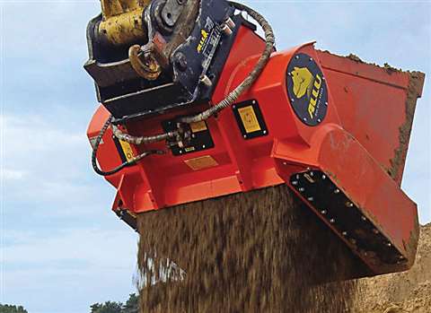 The ALLU D-Series screener crusher bucket