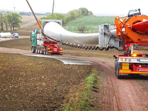 Longer blades for bigger turbines means a larger diameter at the root end which increases overall load height, as addressed by the RBTS