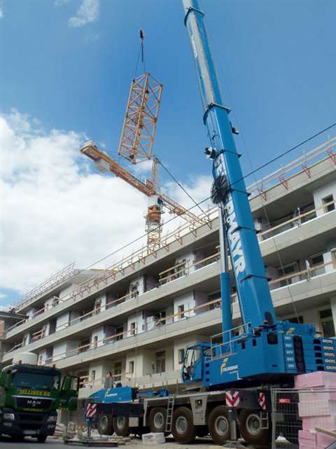 Tasks for the Grove GMK6300L all terrain crane have included erecting and dismantling tower cranes
