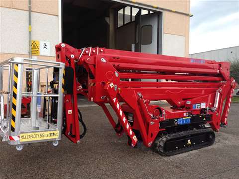 The 26 m working height Bluelift SA26 tracked platform.