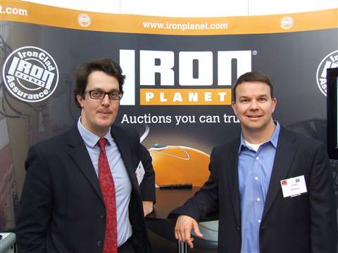 IronPlanet managing director for Europe, the Middle East and Africa, Tom Cornell (L), and vice presi