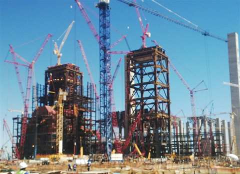 Construciton of Kusile power station.