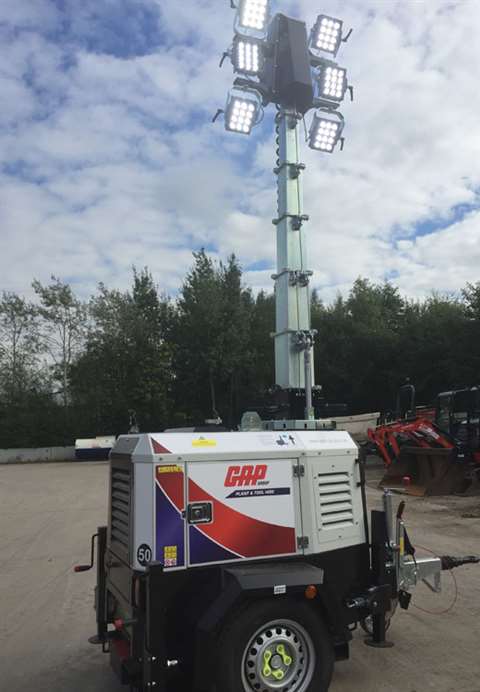 Trime X-Eco LED 6 sustainable lighting tower.