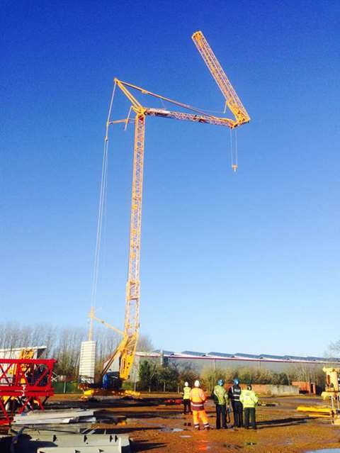 The Potain IGO T85A self erecting tower crane
