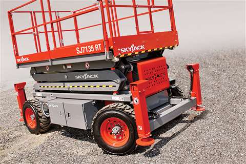 Skyjack’s SJ7135 RT, pictured here, lifted Amy Adams and fellow cast members to meet aliens in the a