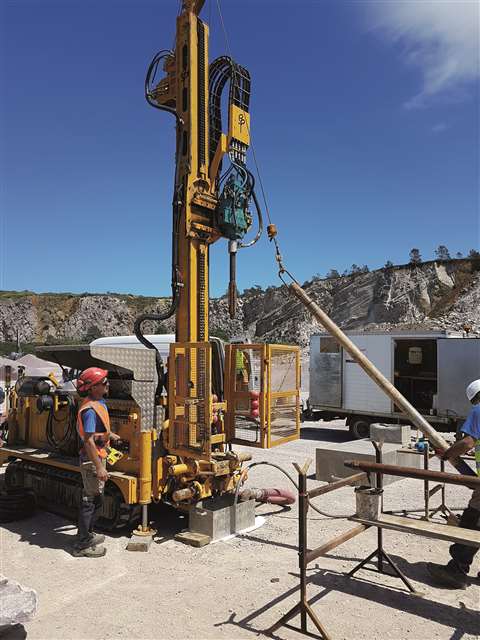 BAUER test piles for offshore windfarm Saint-Brieuc