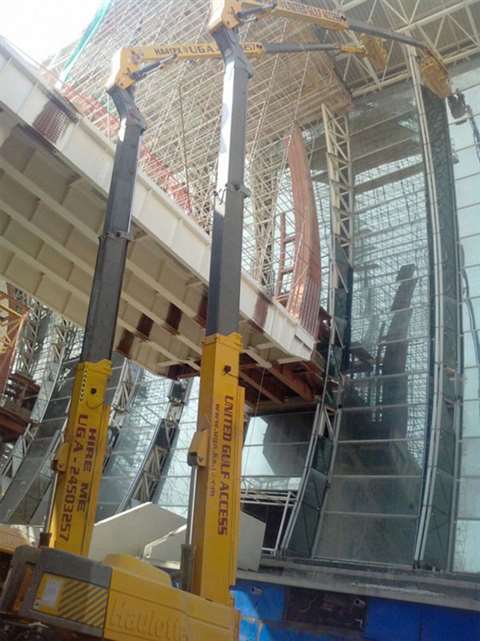 Haulotte machines at King Abdul-Aziz International Airport.