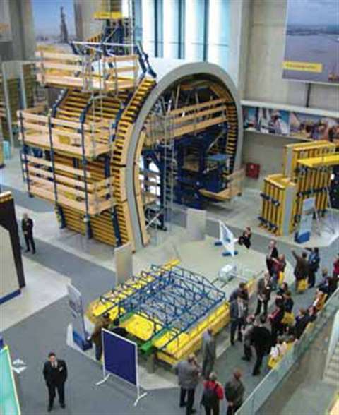 All Doka's formwork systems can be found inside its Doka Forum, shown is the tunnel formwork.