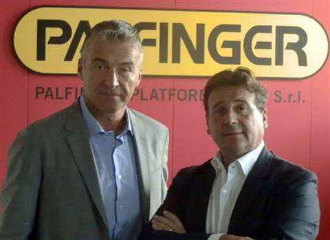 Carlo Cazzola, managing director of Locatop (left) with Paolo Balugani, managing director of Palfing