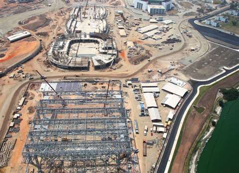 Barra da Tijuca, Rio, where a number of sports venues are under construction for the 2016 Olympic Ga