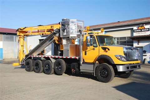 A Moog bucket type bridge inspection unit for the New York State Department of Transportation, USA. 