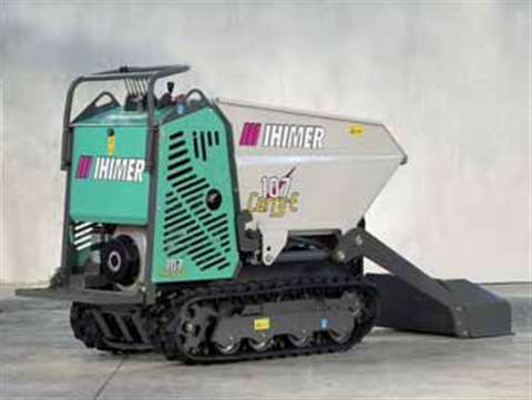 IHIMER's Carry 107 mini-dumper features a self-loading shovel and a power take-off for use with a ra