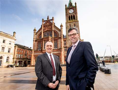 Kieran Hegarty, president of Terex Materials Processing and Alastair Hamilton, CEO, Invest Northern Ireland