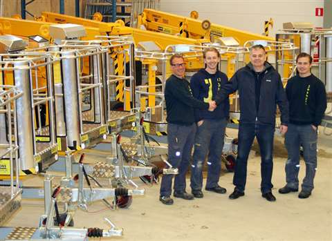 From left: Clarence Josefsson, Hampus Josefsson, Per Sten of Brubakken and Pontus Josefsson, with th