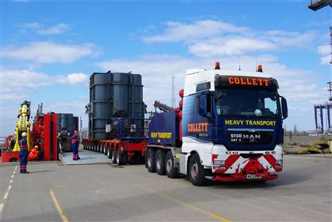 Collett &amp; Sons moved nine 185 tonne transformers 