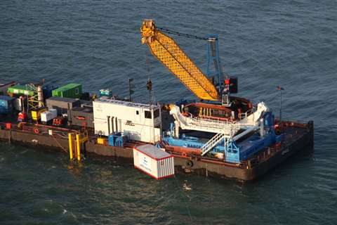 Barge Master crane operation in the North Sea