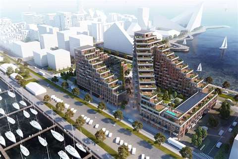 The proposed Nicolinehus development outside Aarhus, Denmark