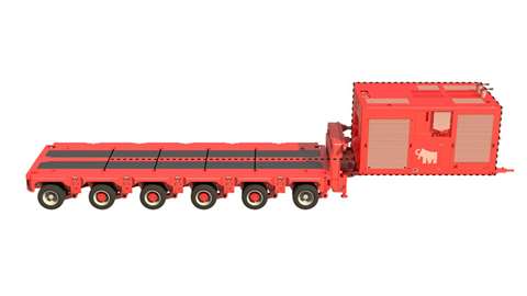 The Mammoet TPA power packs built by Scheuerle have a 1,000 hp V12 MTU diesel engine