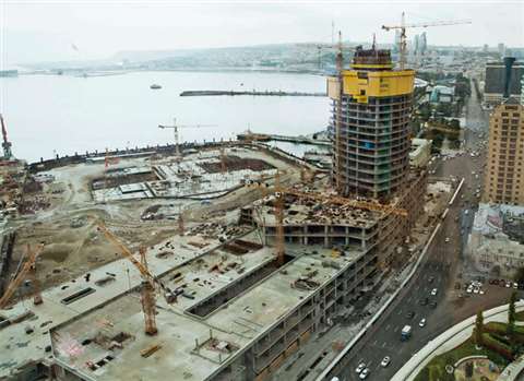 Doka provided automatic self-climbing formwork to the Crescent project in Baku, Azerbaijan, as high 