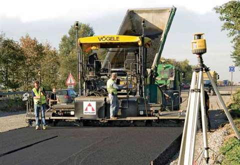 Topcon's machine control systems are capable of the millimetre accuracy required for paving work.