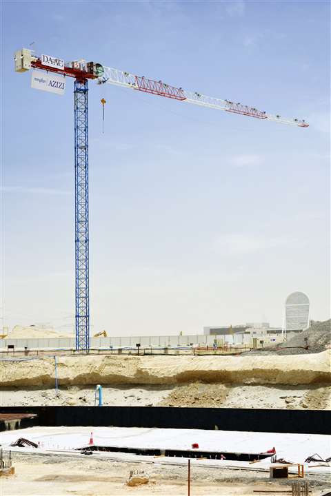 One of two Raimondi MRT111s erected at Meydan in Dubai, UAE (2)