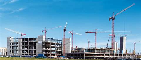 Eleven Potain tower cranes are building the largest shopping mall in Europe. Covering an area the si