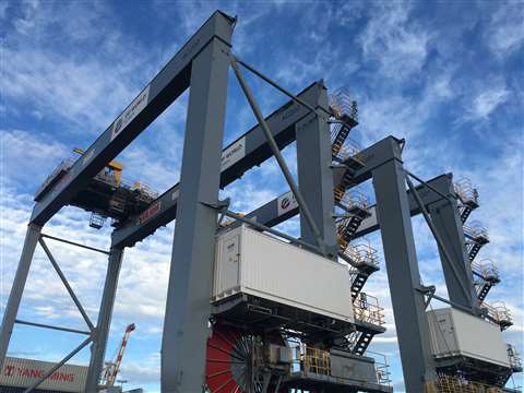 Kalmar fully erected cranes arrive in Brisbane