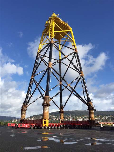 ALE transports the final jacket for the Wikinger project at the Navantia Fene Shipyard, Spain