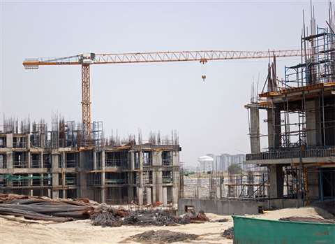 Liebherr's Pune, India-assembled 85 EC-B 5i flat top tower crane.