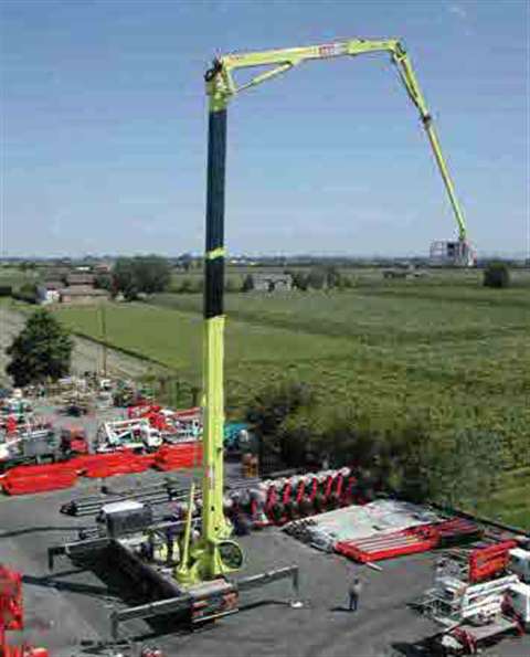 Socage's 75 m working height Sioux model. The range also includes 35 m, 50 m, 56 m and 65 m versions